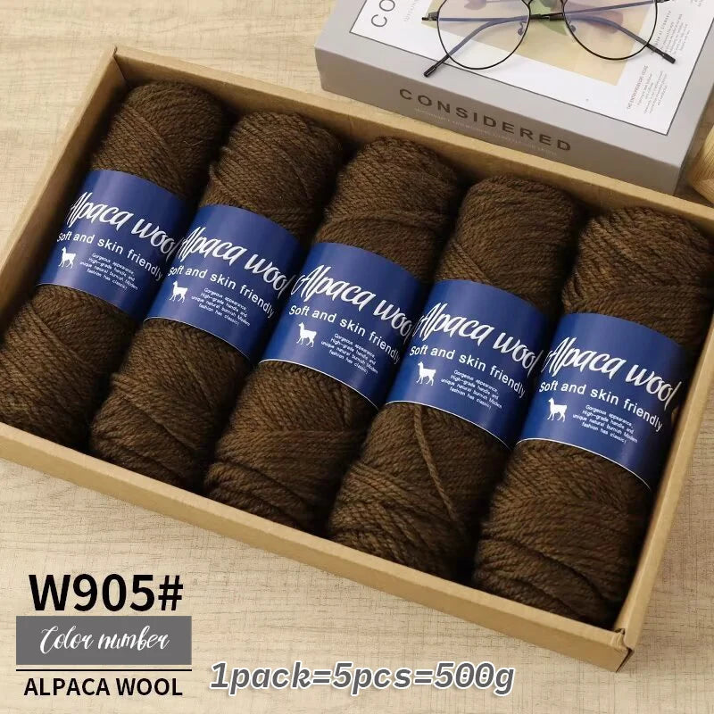 5 PC / Alpaca Wool Coarse Yarn