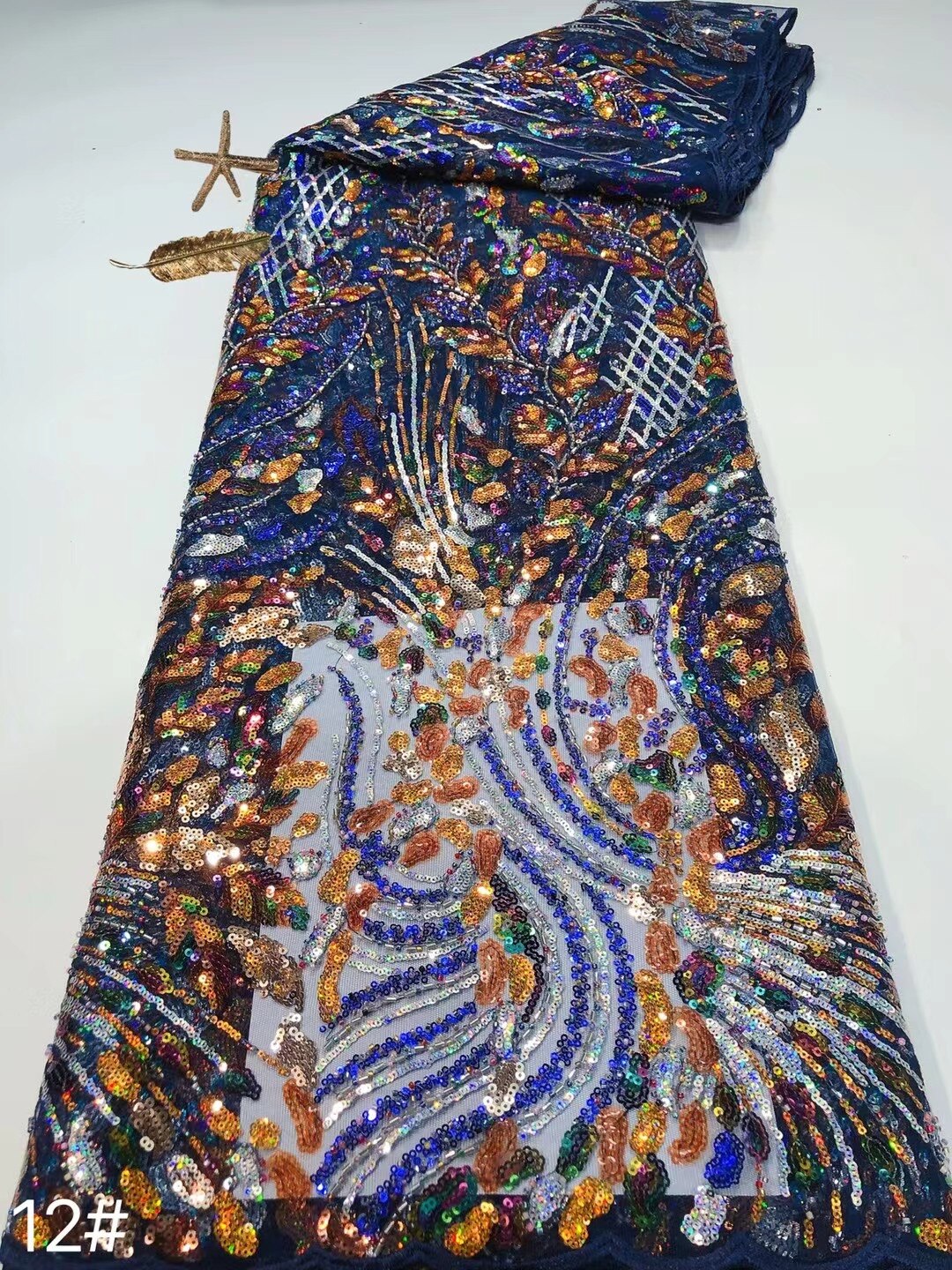 5 YARDS / 15 COLORI / Tessuto Gabin per abiti da cerimonia nuziale con paillettes, ricami in rilievo, rete glitterata, pizzo scintillante