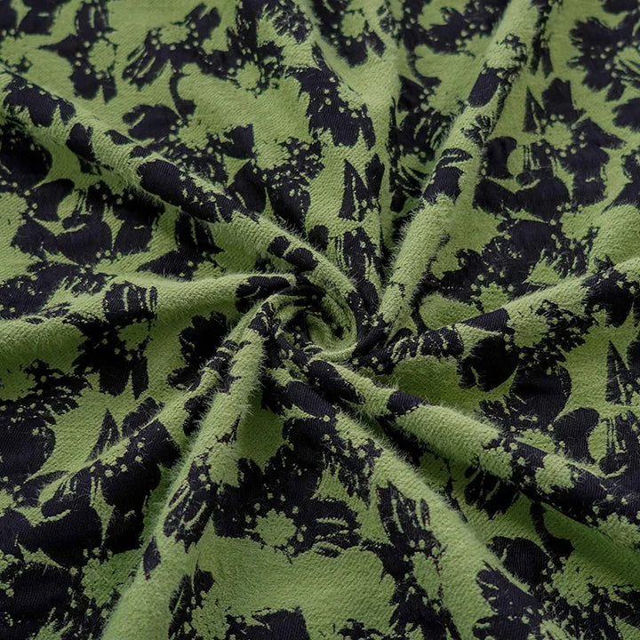 Mubarak Dark Green Yarn Dyed Jacquard Fabric