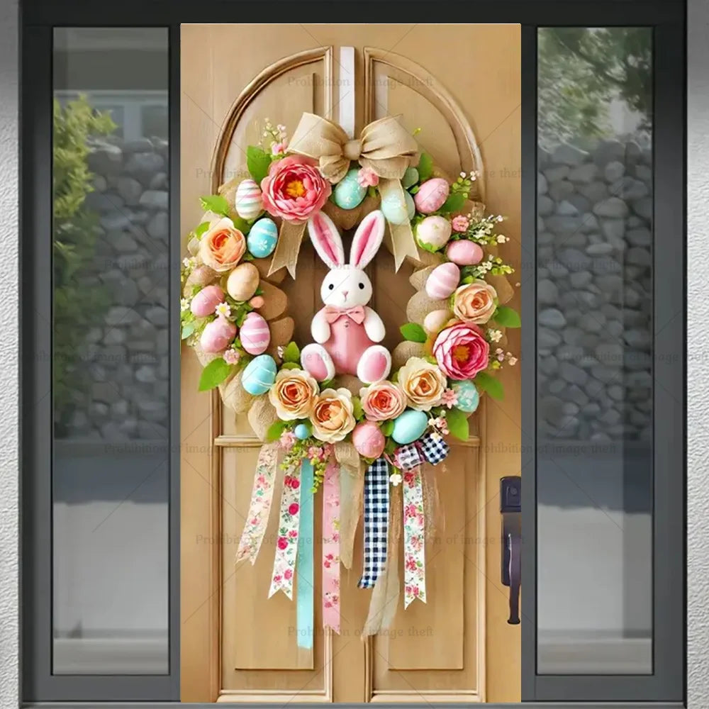 Spring Happy Easter Door Wreath