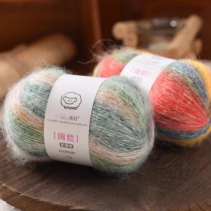 50g Gradient Blended Mohair  Yarn