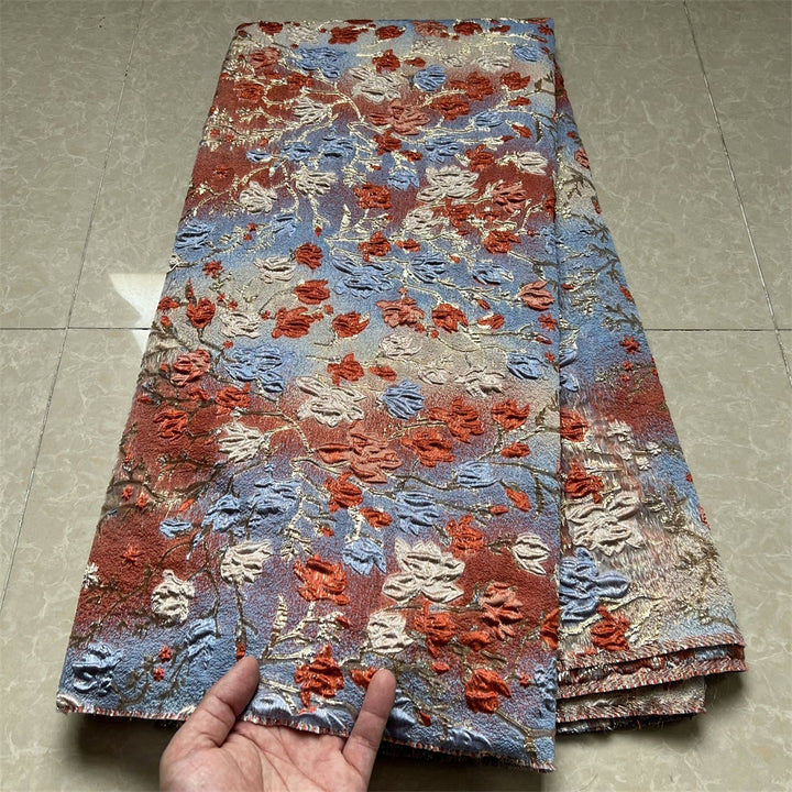 5 YARDS / 6 COLORI / Tessuto jacquard in viscosa floreale acquerello Melanie per abiti, giacche, abiti, camicie, fodera di gonne