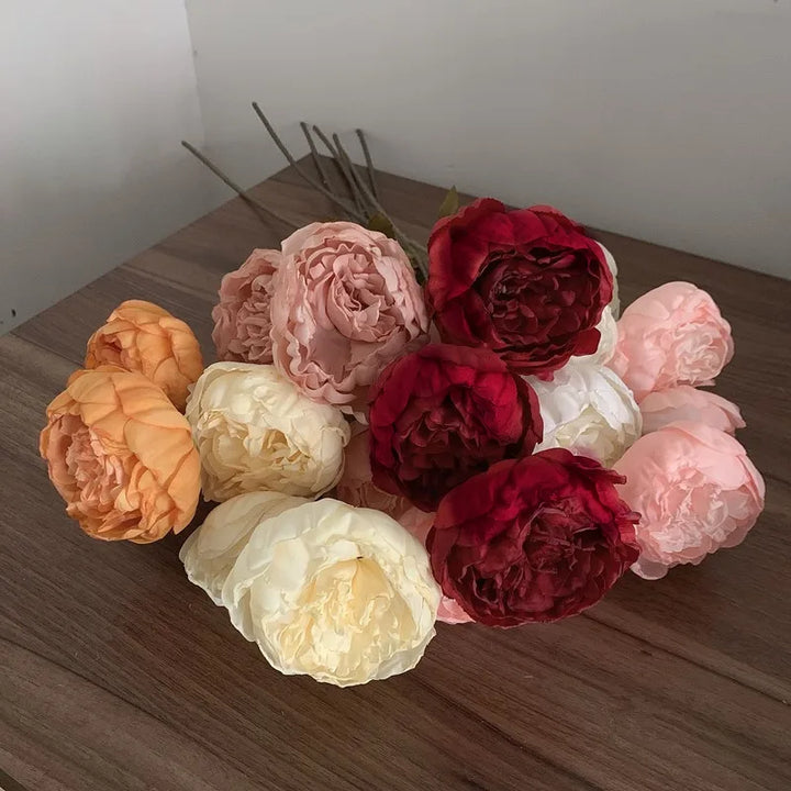3 Peony Bloom Faux Flower