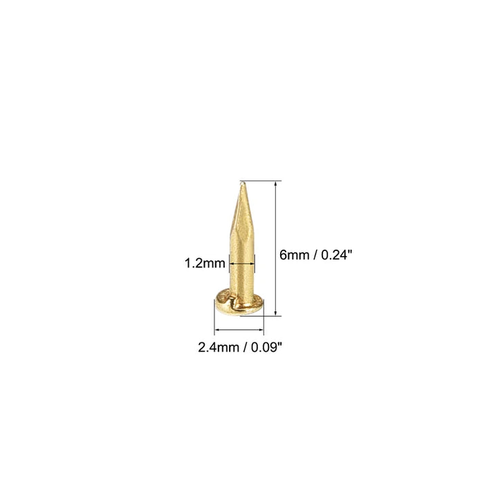 500pc Mini 1.2mm Antique Brass Steel Nails
