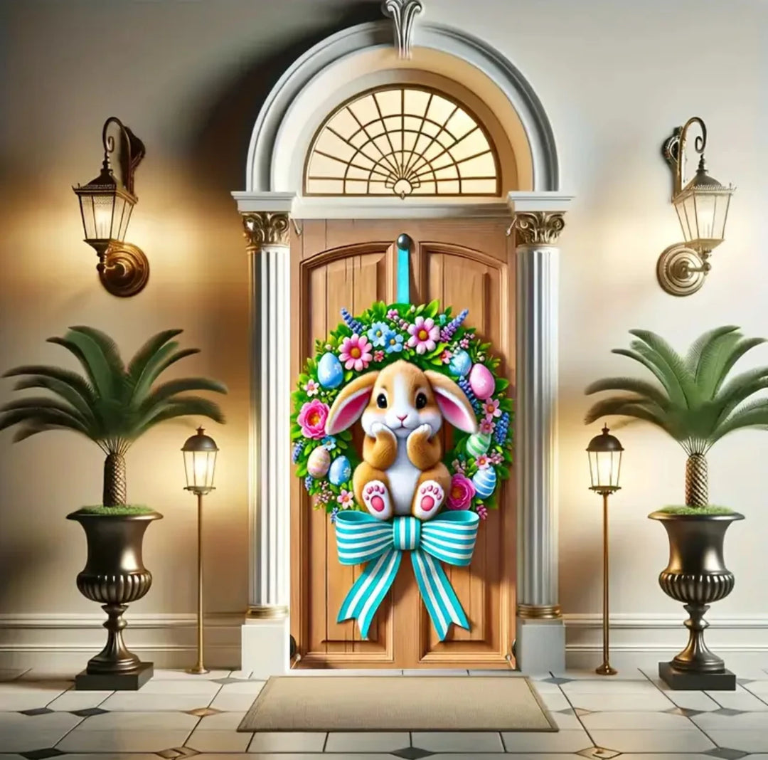 Spring Happy Easter Door Wreath