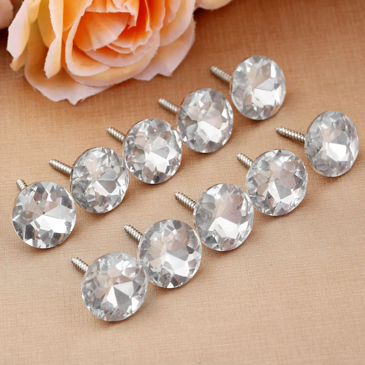 10pc 20mm Upholstery Crystal Glass Upholstery Nails