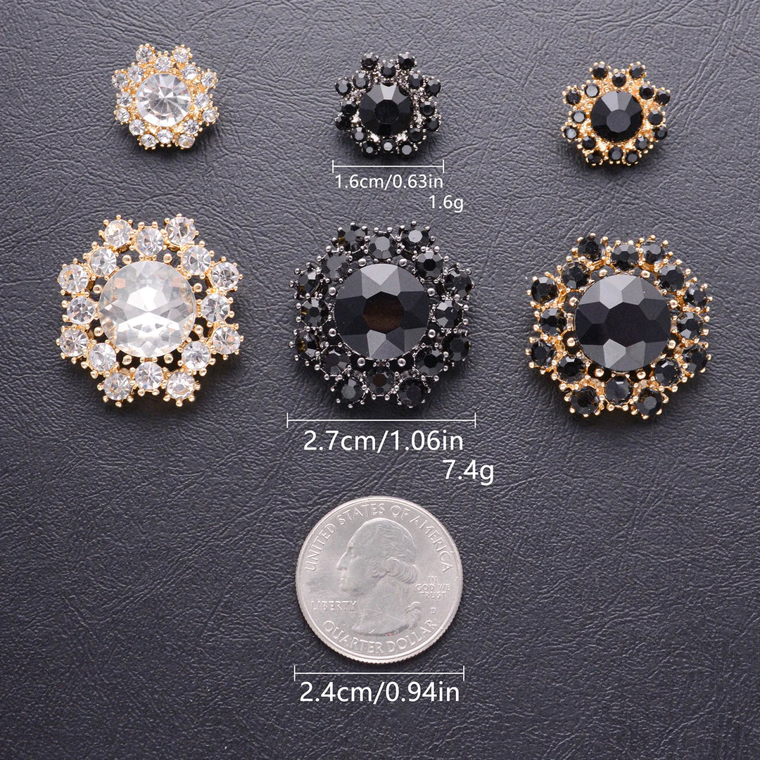 4 PC / Alyssa Rhinestone Buttons