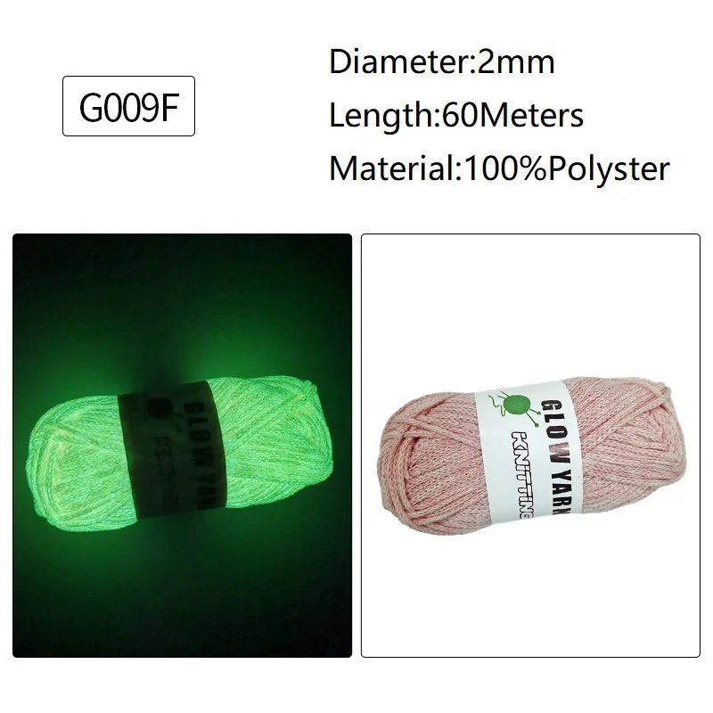 2mm 4mm Luminous Yarn Glow in the Dark Yarn