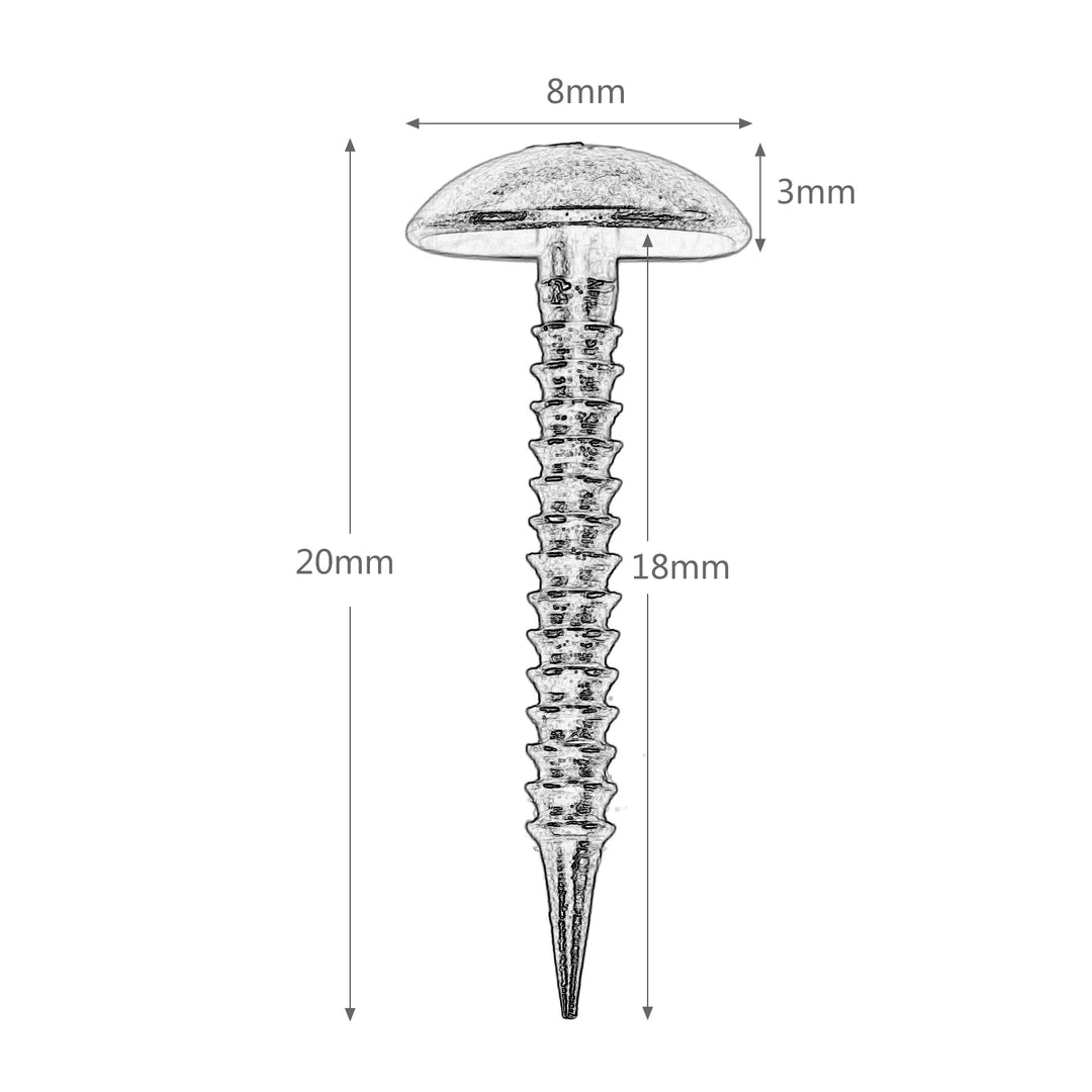 50pcUpholstery Nails Sliver/Black 8*20mm