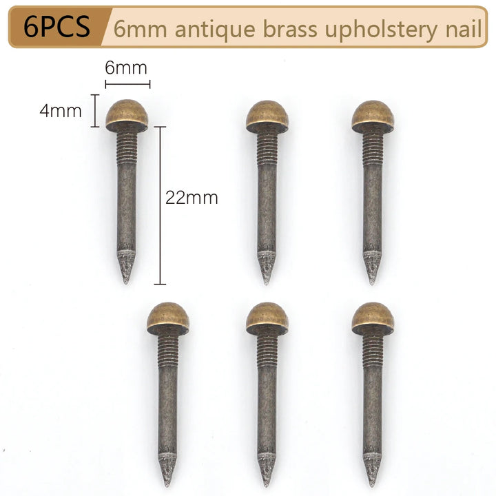 Round Dome Solid Brass Upholstery Nails
