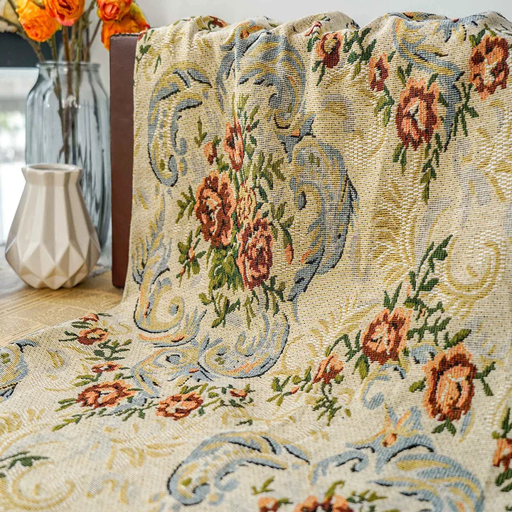 Choori Vintage Floral Woven Chenille Fabric