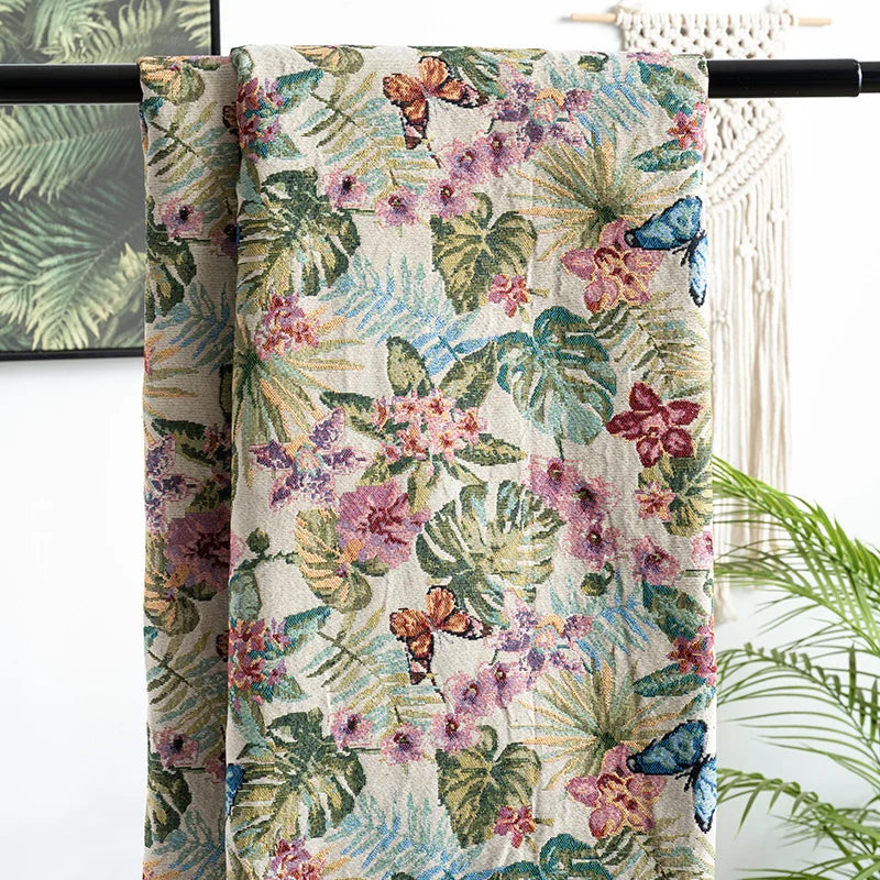 Medley Pastoral Style Floral Chenille Fabric