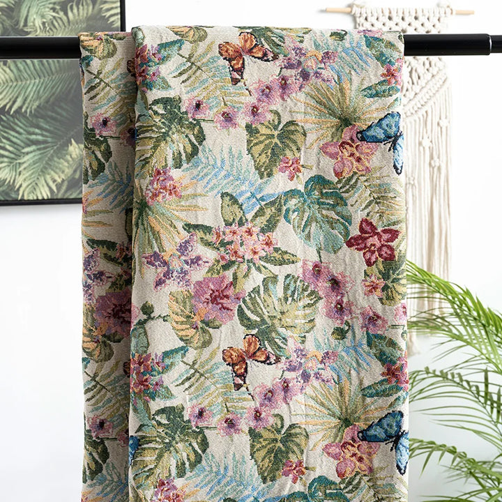 Medley Pastoral Style Floral Chenille Fabric