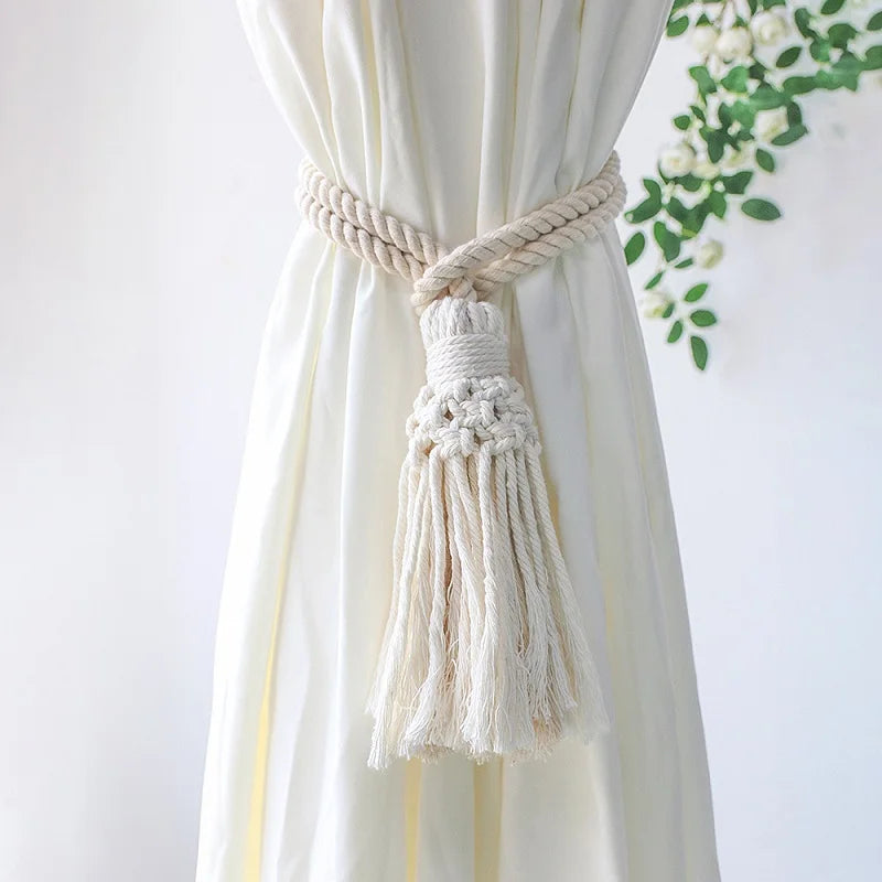 Moriel Bohemian Style Hand-woven Curtain Tie
