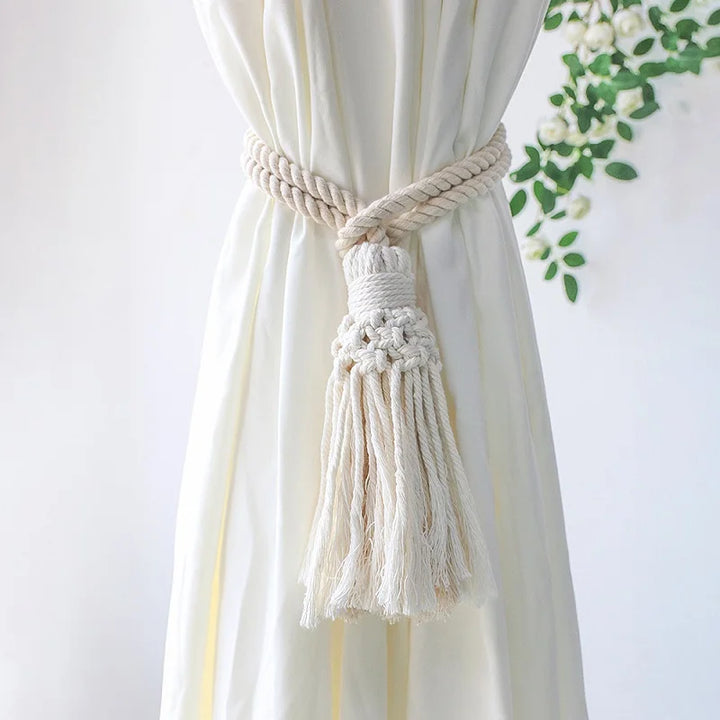 Moriel Bohemian Style Hand-woven Curtain Tie