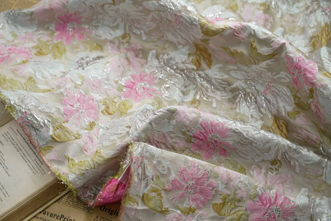 Milosomo Large Flower Painting Design Jacquard Fabric