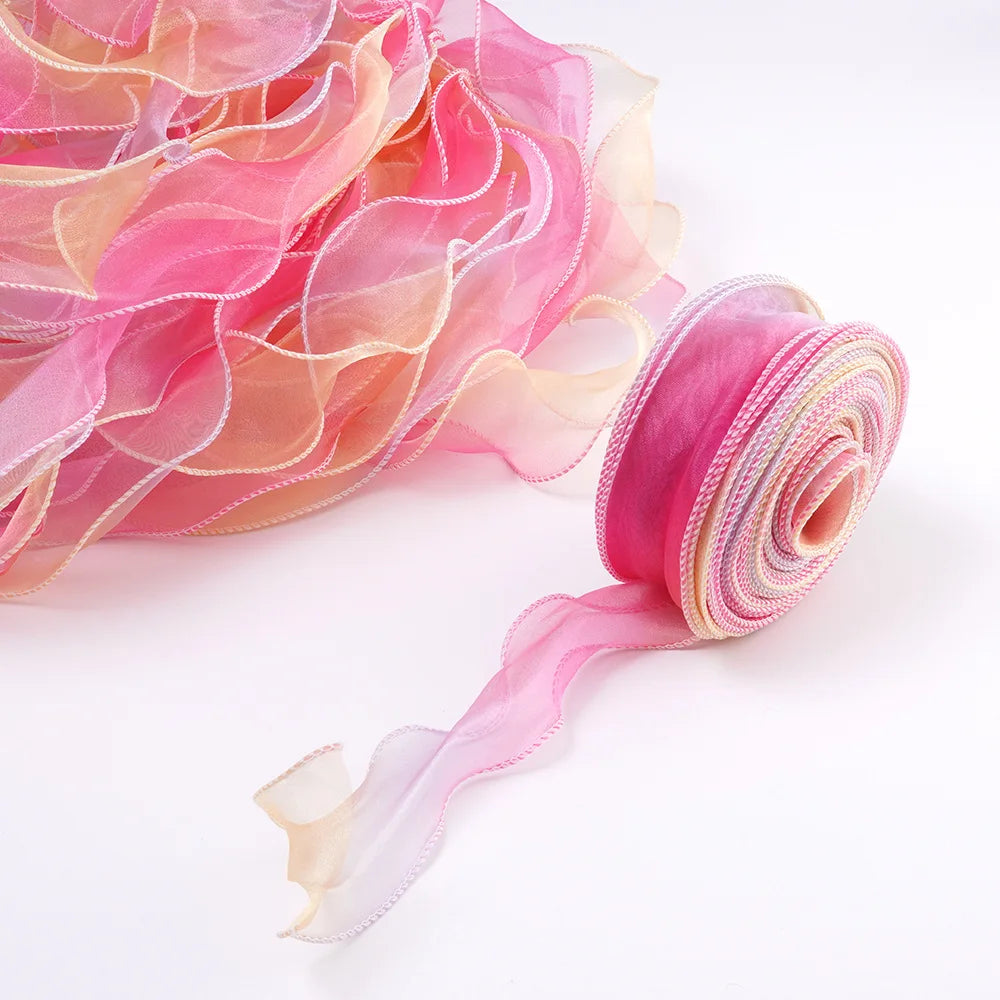 Elegant Wave Organza Ribbon