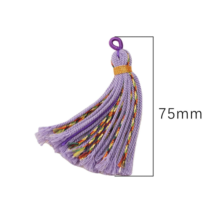 Elvara 75mm Long Colorful Hand Twisted Cotton Ethnic Tassels