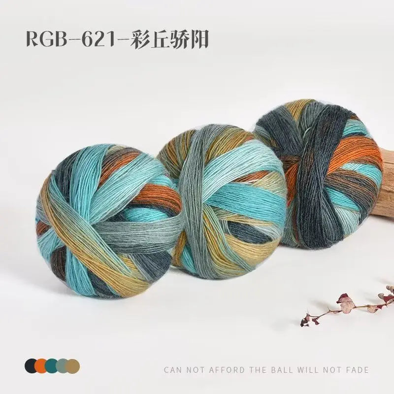 300g Pack Rainbow Wool Yarn