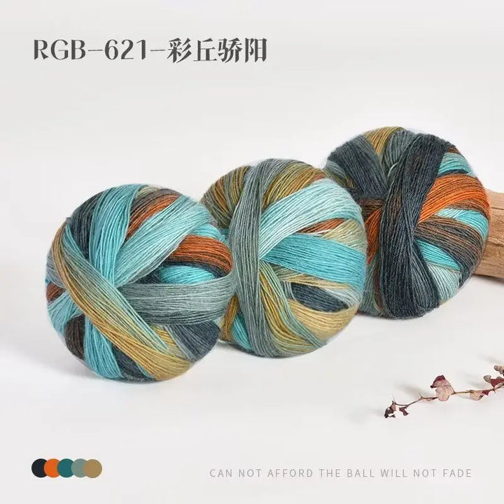 300g Pack Rainbow Wool Yarn