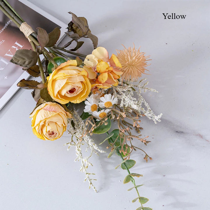 Elowen 16 Inch Artificial Rose Bud Hand-tied Bouquet