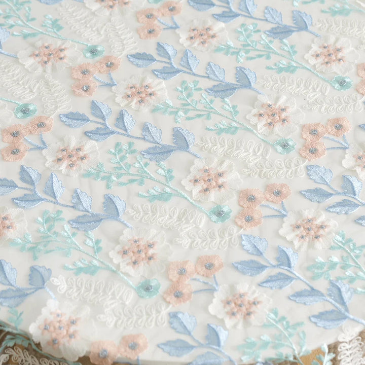 Sila Embroidered Tulle Lace Fabric