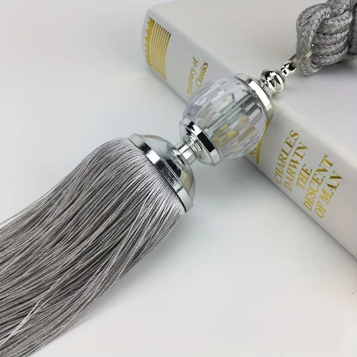 2 PC Savora Ball Tassel Curtain Tiebacks