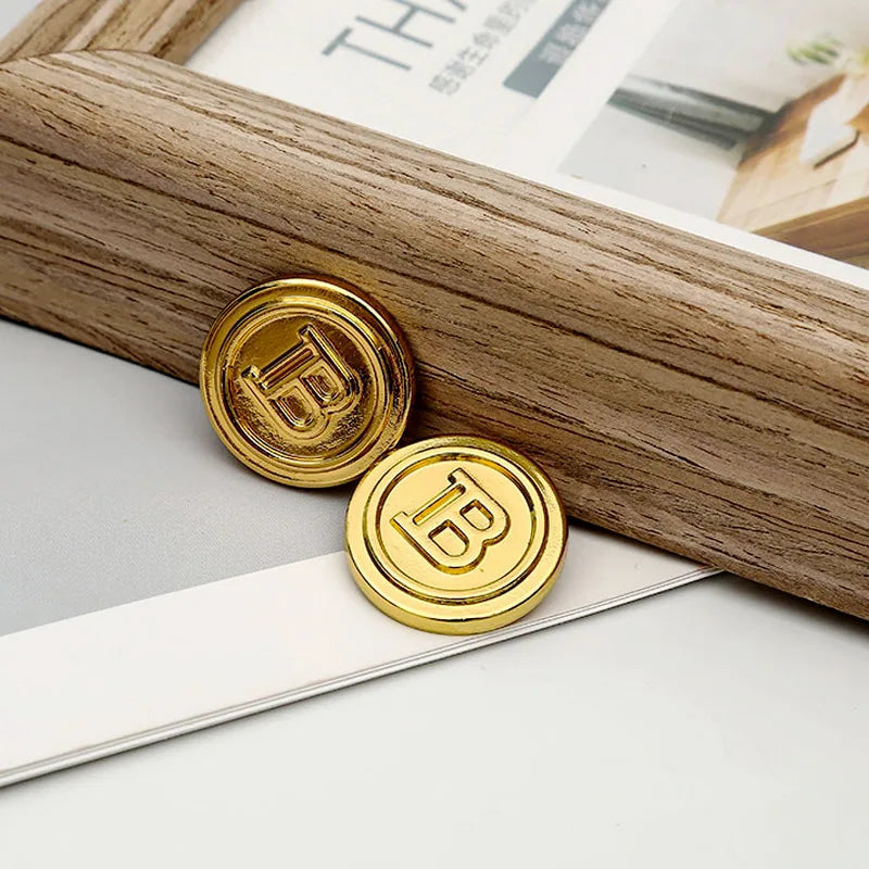 10 PC / B-Coin Metal Buttons