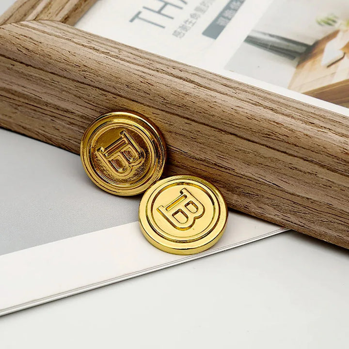 10 PC / B-Coin Metal Buttons