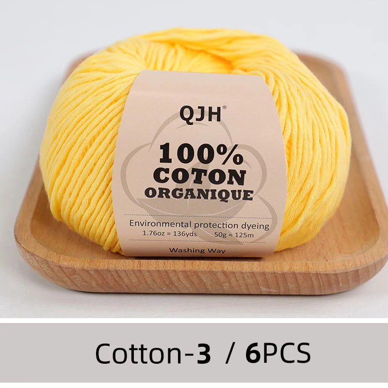 6 PC / 100% Cotton Summer Soft Yarn