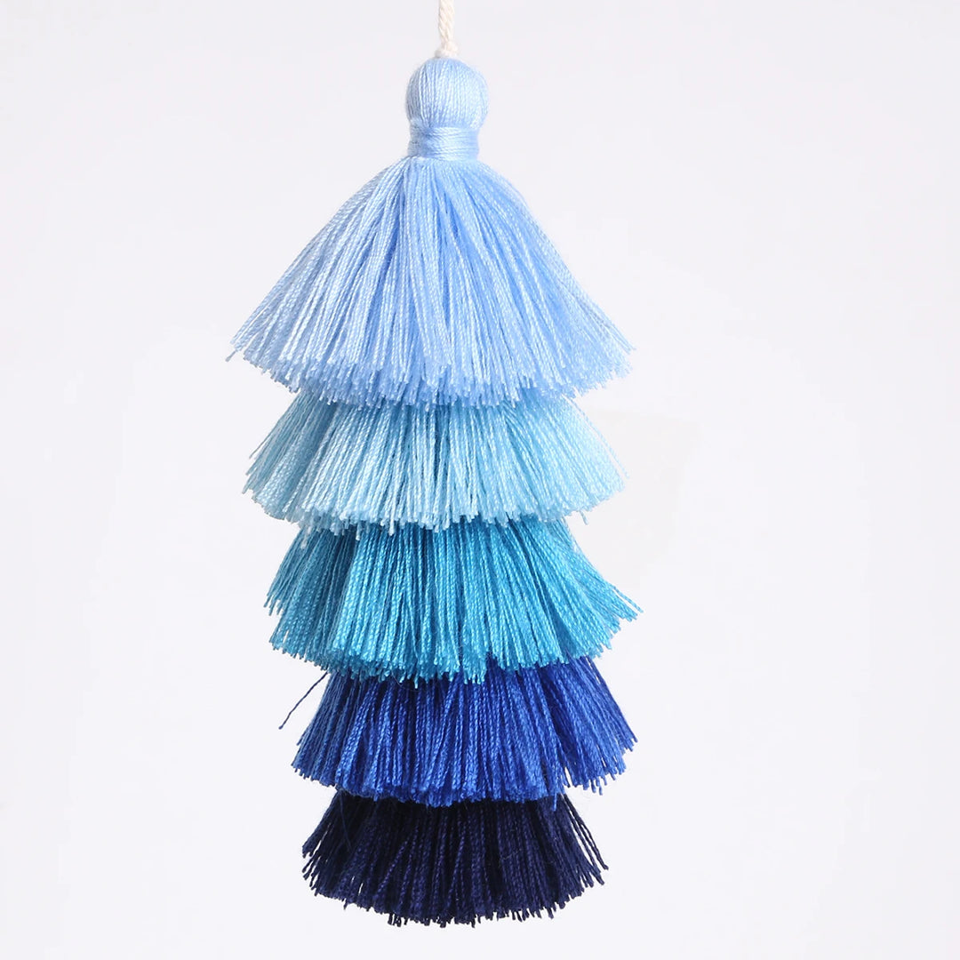 Valure 12cm Polyester Cotton 5 Layers Colorful Key Tassels