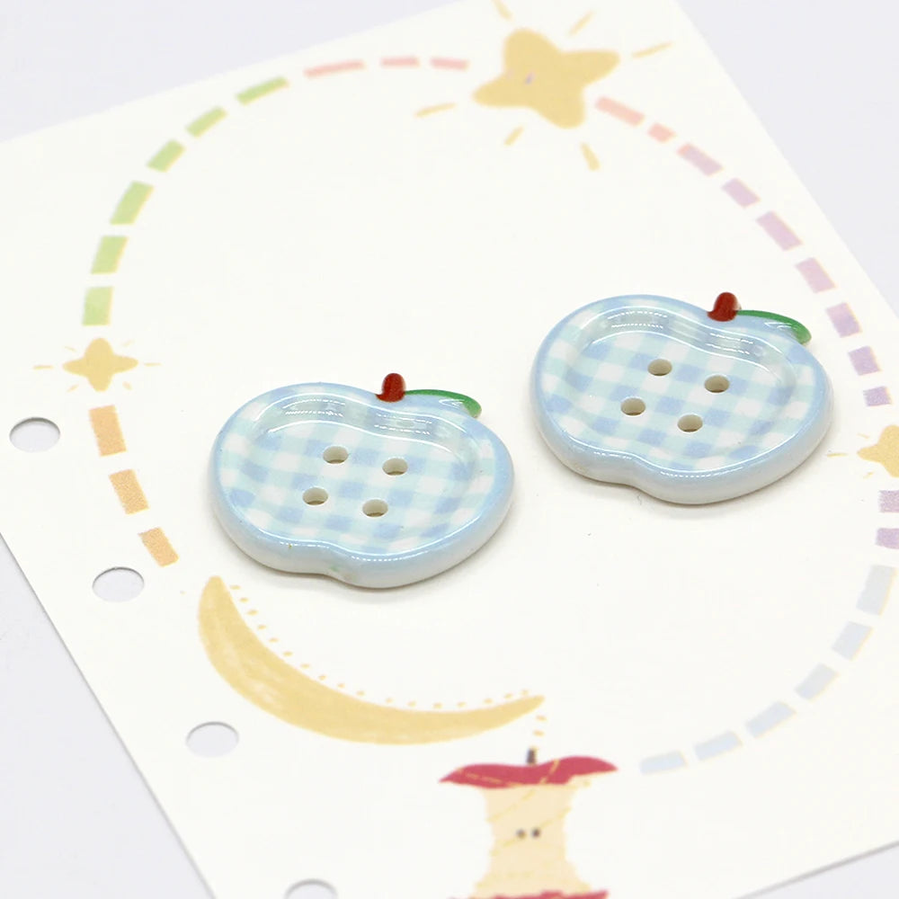 Totson 25mm Cute Fruit Shape Plastic Button - 10 PC