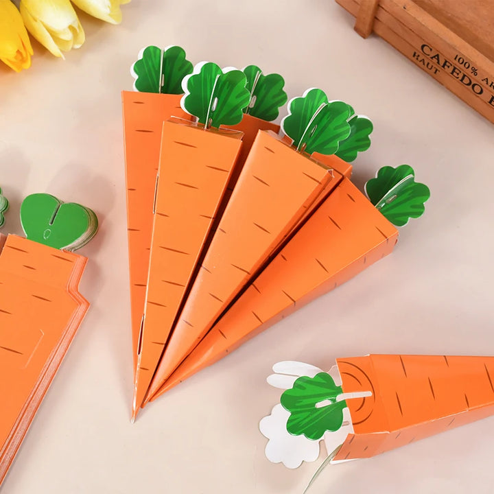 Easter Carrot Paper Candy Gift Box / 12PC