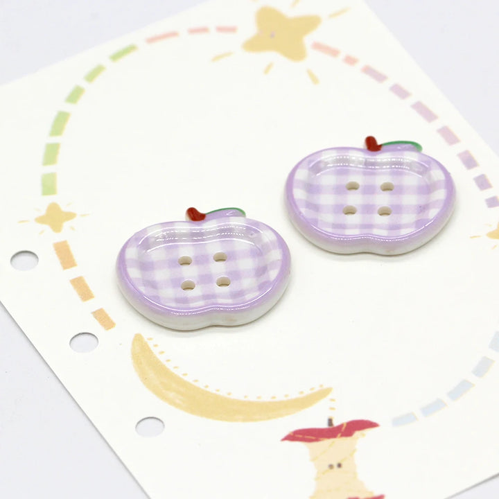 Totson 25mm Cute Fruit Shape Plastic Button - 10 PC