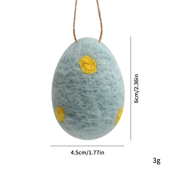 Daisy Wool Felt Easter Egg Ornaments