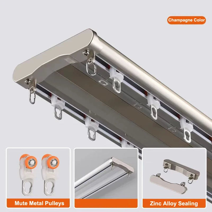 All-In-One Dual Curtain Drapery Track
