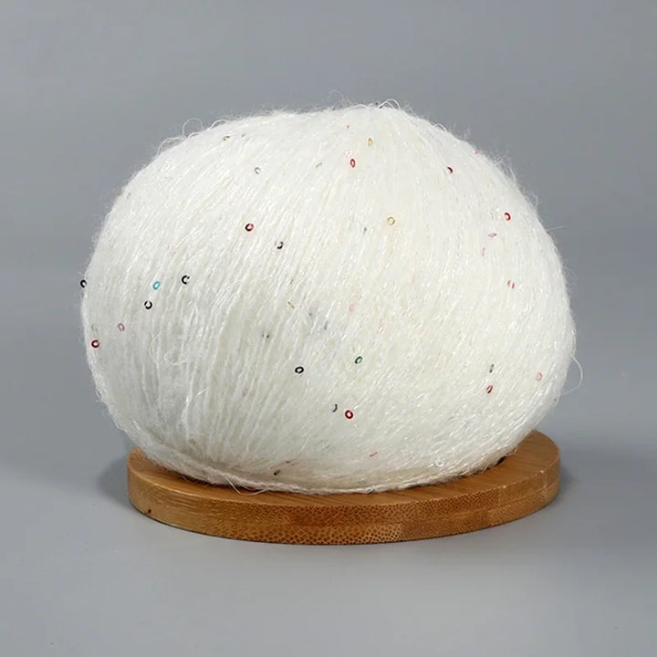 50g Lace  Mohair Yarn with Sequins