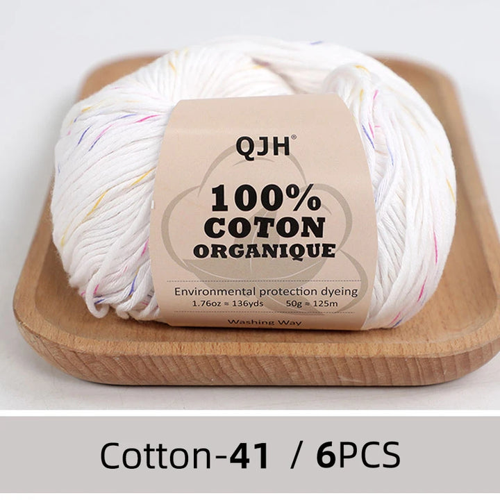 6 PC / 100% Cotton Summer Soft Yarn