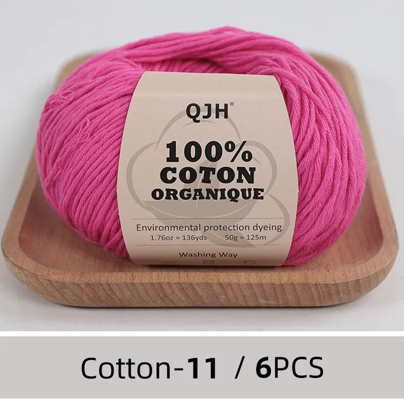 6 PC / 100% Egyptian Cotton Summer Soft Yarn