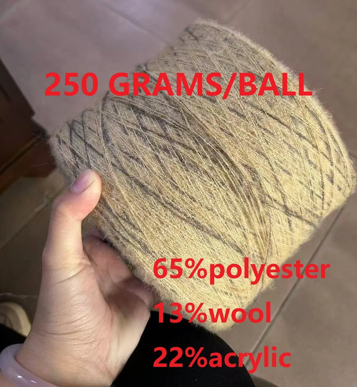 250g Ball Rainbow Faux Mohair Yarn