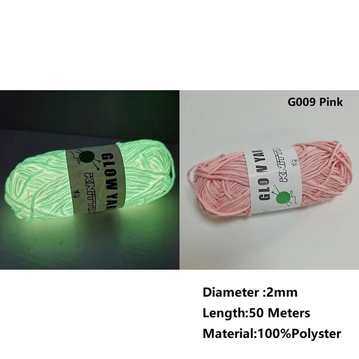 2mm 4mm Luminous Yarn Glow in the Dark Yarn