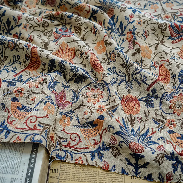 Henritte Flowers and Birds Yarn Dyed Jacquard Fabric