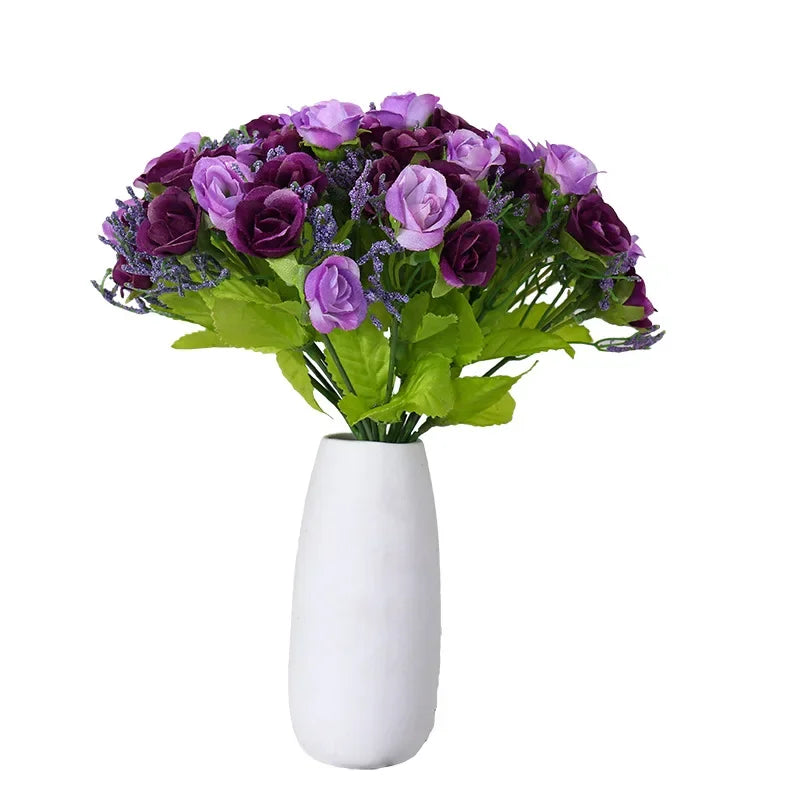 Zora 7 Fork Spring Color 21 Head Diamond Artificial Rose Flower