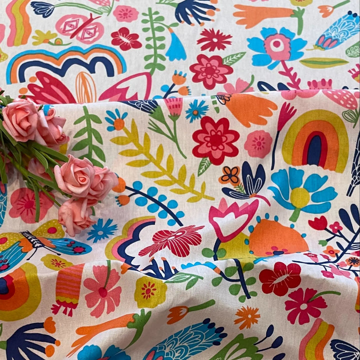 Niran Floral and Novelty Cotton Linen Fabric