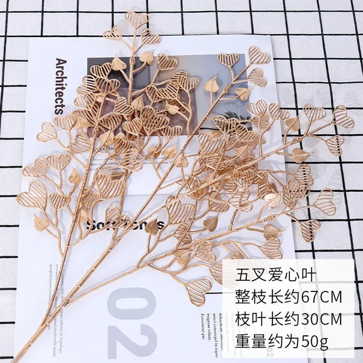 Valen Artificial Golden Ginkgo Leaves