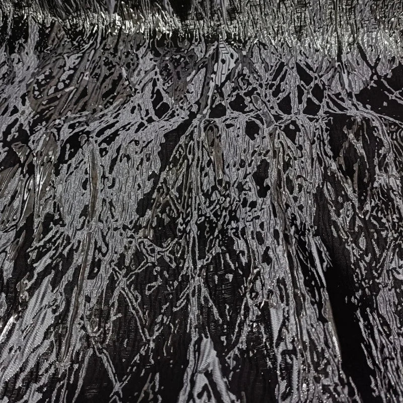 Monique Soft Sheen 3D Abstract Satin Jacquard Fabric