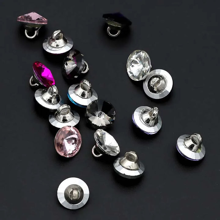 Vainoe 10mm Small Rhinestone Button - 10 PC