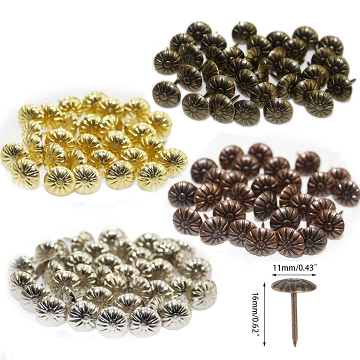100pc Metal Antique Upholstery Nails