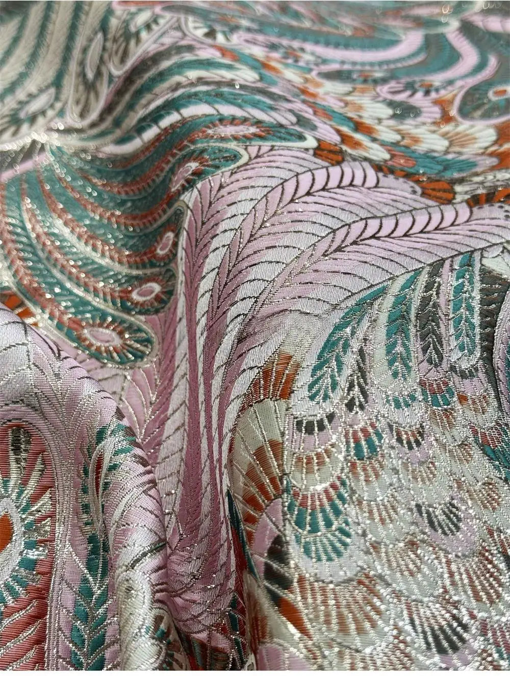 Gullier Beautiful Peacock Design Woven Jacquard Fabric