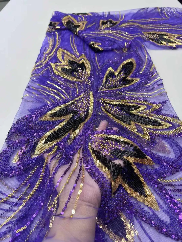 5 YARDS / 10 COLORS / Ornexa Beaded Embroidery Bridal Mesh Lace Fabric